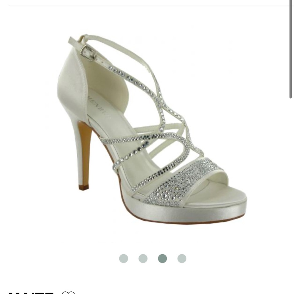 Menbur Maite Sandal Style Ivory Bridal Heels Size 9 EU 40 - Picture 10 of 12
